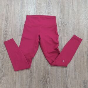Lululemon Athletica Maroon Leggings High-Waist Stretch